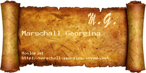 Marschall Georgina névjegykártya